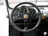 Volante CORSA � 350mm razze nere piatte impugnatura pelle nera.